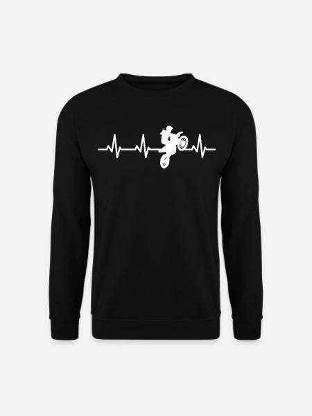 Heartbeat Motocross Rider - Unisex Sweatshirt - black