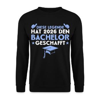 Passed Bachelor's Exam 2026 Bachelor's Degree - Unisex Sweatshirt - black - Front - Alina (178cm) & Michal (187cm)