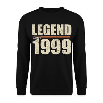 Anniversaire 1999 | Légende depuis 1999 - Sweat-shirt Unisexe - noir - Devant - Alina (178cm) & Michal (187cm)