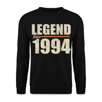 Geburtstag 1994 | Legende seit 1994 - Unisex Pullover - Schwarz - Vorne - Alina (178cm) & Michal (187cm)