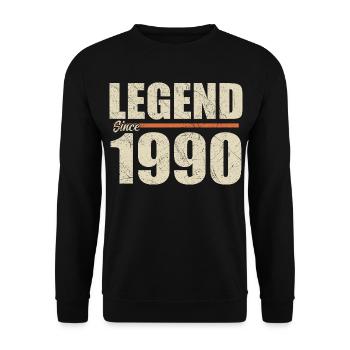 Anniversaire 1990 | Légende depuis 1990 - Sweat-shirt Unisexe - noir - Devant - Alina (178cm) & Michal (187cm)