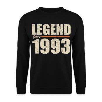 Jubiläum 1993 | Legende seit 1993 - Unisex Pullover - Schwarz - Vorne - Alina (178cm) & Michal (187cm)