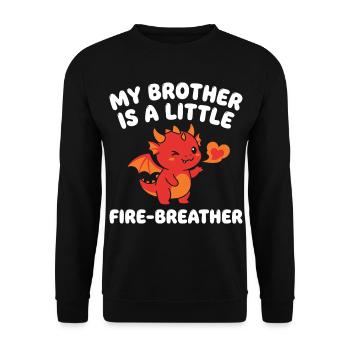 Sister Dragon Cute Sibling - Unisex Sweatshirt - black - Front - Alina (178cm) & Michal (187cm)