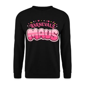Carnival Mouse Cologne – Cologne Carnival - Unisex Sweatshirt - black - Front - Alina (178cm) & Michal (187cm)