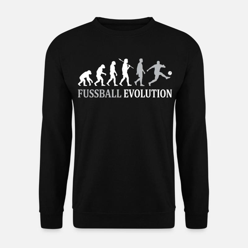 Fußball Evolution – Vom Affen zum Kicker - Unisex Pullover - Schwarz