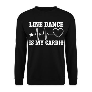 Line Dance Cardio Statement - Unisex Sweatshirt - black - Front - Alina (178cm) & Michal (187cm)