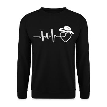 La danse en ligne est mon cardio – la danse country western - Sweat-shirt Unisexe - noir - Devant - Alina (178cm) & Michal (187cm)