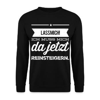 Drôle. Laisse-moi, je dois m’y mettre - Sweat-shirt Unisexe - noir - Devant - Alina (178cm) & Michal (187cm)