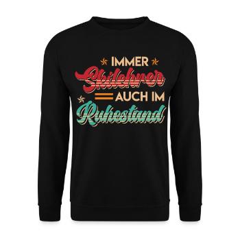 Rente IMMER SKIFAHRER AUCH IM RUHESTAND Lustig - Unisex Pullover - Schwarz - Vorne - Alina (178cm) & Michal (187cm)
