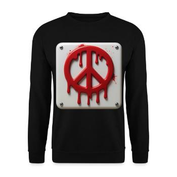 PEACE EMERGENCY #2 - peace & love - Sweat-shirt Unisexe - noir - Devant - Alina (178cm) & Michal (187cm)