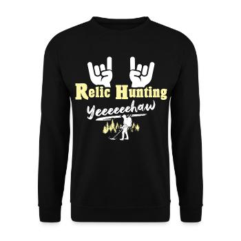 Relic Detector Metal Detector Probes - Unisex Sweatshirt - black - Front - Alina (178cm) & Michal (187cm)