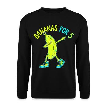 Bananes pour 5 Bananes à tamponner - Sweat-shirt Unisexe - noir - Devant - Alina (178cm) & Michal (187cm)