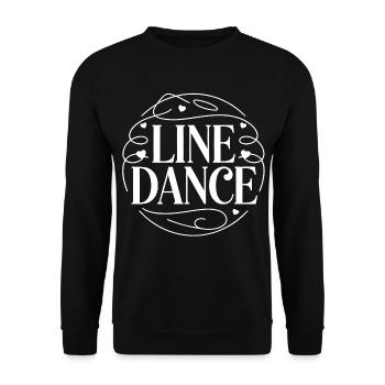 Ornement en forme de cœur de danse en ligne - Sweat-shirt Unisexe - noir - Devant - Alina (178cm) & Michal (187cm)