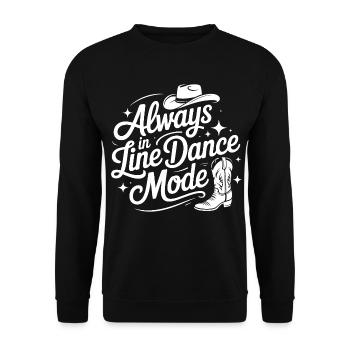 Always in Line Dance Fashion - Unisex Sweatshirt - black - Front - Alina (178cm) & Michal (187cm)
