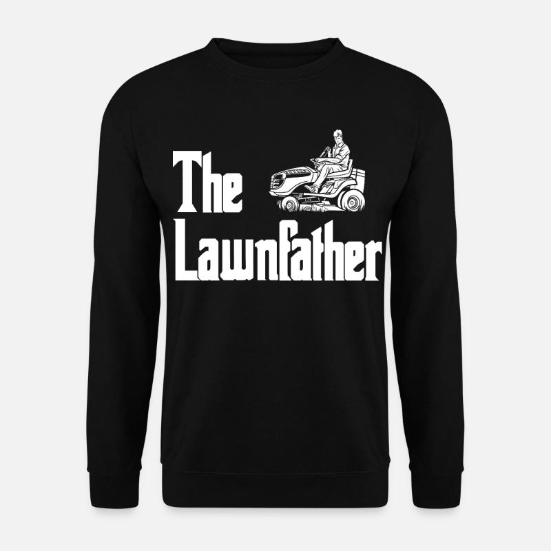Lawnmower Silhouette Grafik - Unisex Pullover - Schwarz