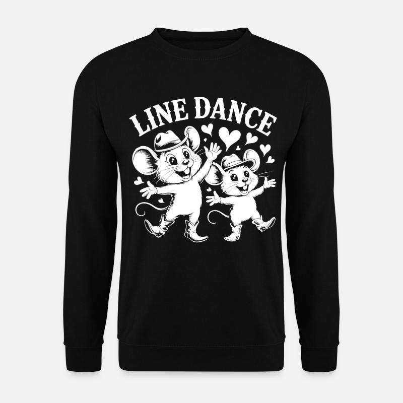 Line Dance Mäuse - Unisex Pullover - Schwarz