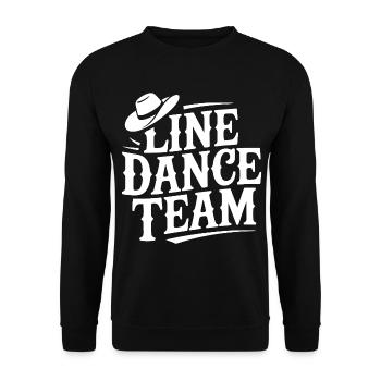 Line Dance Team Logo - Unisex Sweatshirt - black - Front - Alina (178cm) & Michal (187cm)