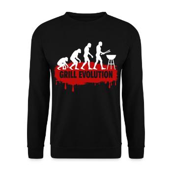 Grill Evolution : Drôle de Grill Master Dicton - Sweat-shirt Unisexe - noir - Devant - Alina (178cm) & Michal (187cm)
