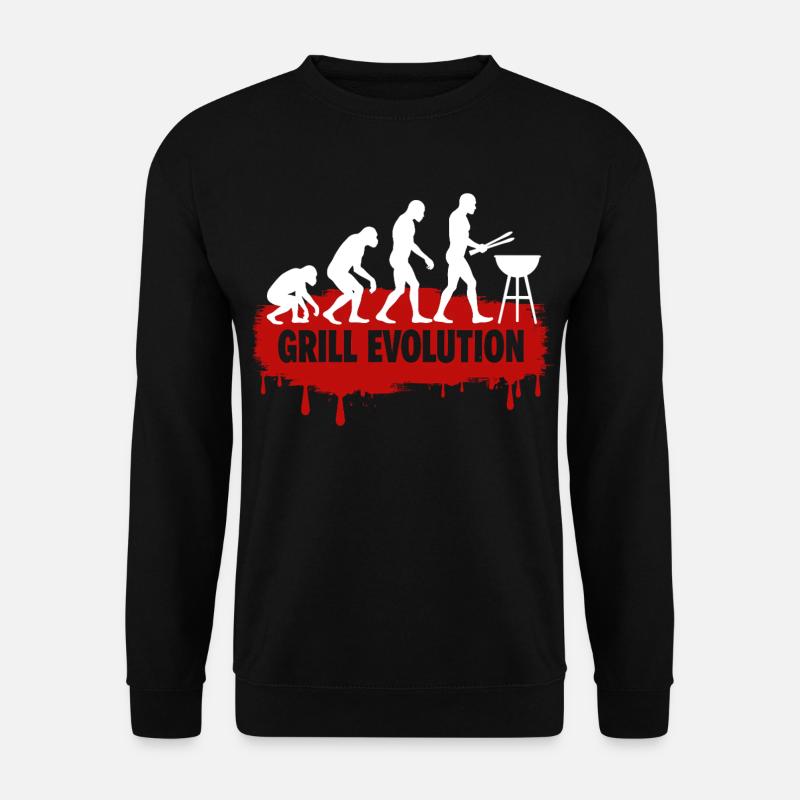 Grill Evolution Funny Grill Master Saying - Unisex Sweatshirt - black