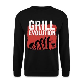 Grill Evolution : Drôle de Grill Master Dicton - Sweat-shirt Unisexe - noir - Devant - Alina (178cm) & Michal (187cm)