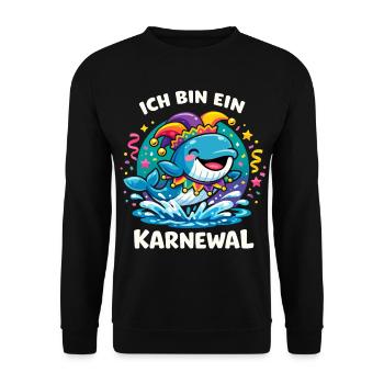 Je suis une douce Charme du Carnaval des Dames Karnewal - Sweat-shirt Unisexe - noir - Devant - Alina (178cm) & Michal (187cm)