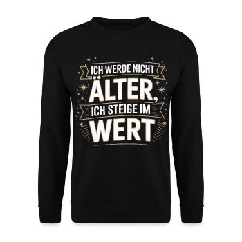 Drôle d’anniversaire en disant que je ne vieillis pas - Sweat-shirt Unisexe - noir - Devant - Alina (178cm) & Michal (187cm)