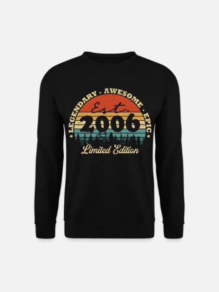 Legendär seit 2006 – Vintage Geburtstagsgeschenk - Unisex Pullover - Schwarz
