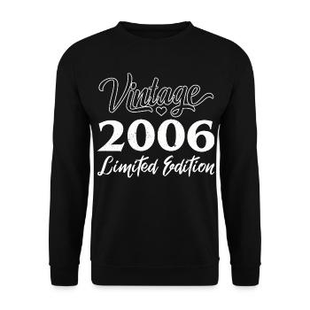 Vintage 2006 Limited Edition Anniversaire Cadeau - Sweat-shirt Unisexe - noir - Devant - Alina (178cm) & Michal (187cm)