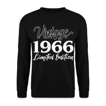 Vintage 1966 Limited Edition Anniversaire Cadeau - Sweat-shirt Unisexe - noir - Devant - Alina (178cm) & Michal (187cm)