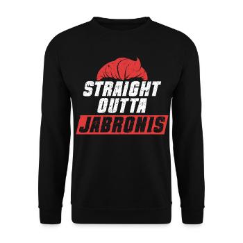 Jabroni Straight Outta Jarbronis - Unisex Sweatshirt - black - Front - Alina (178cm) & Michal (187cm)