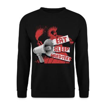 Hardtekk Tekke East Germany - Unisex Sweatshirt - black - Front - Alina (178cm) & Michal (187cm)