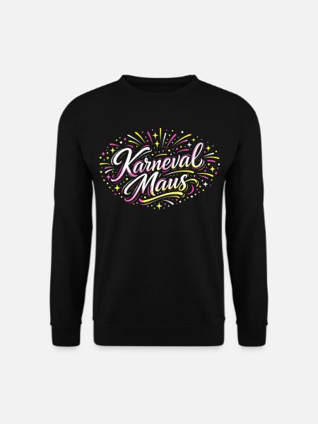 Kölner Karnevalsmaus Alaaf Lustig Fasching Geschen - Unisex Pullover - Schwarz