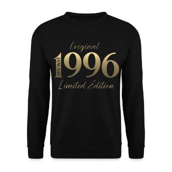 30e anniversaire Original janvier 1996 - Sweat-shirt Unisexe - noir - Devant - Alina (178cm) & Michal (187cm)