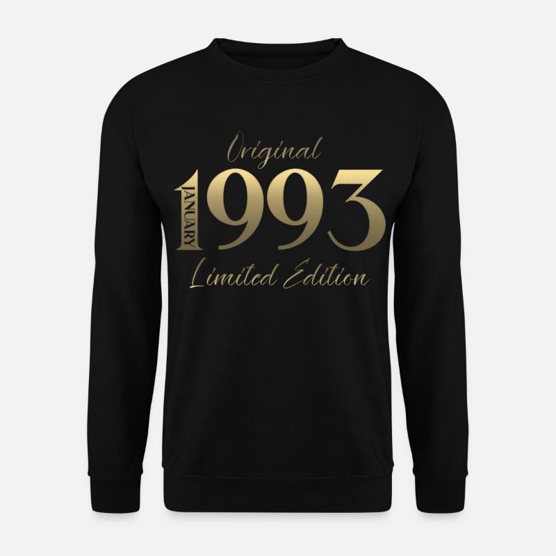 33rd Birthday Original January 1993 - Unisex Sweatshirt - black