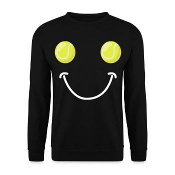 Visage Heureux du Tennis - Sweat-shirt Unisexe - noir - Devant - Alina (178cm) & Michal (187cm)