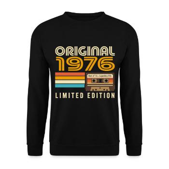 Original 1976 Vintage Vintage Anniversaire Rétro - Sweat-shirt Unisexe - noir - Devant - Alina (178cm) & Michal (187cm)