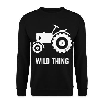 Wild Thing (Trecker / Traktor / Landwirt / White) - Unisex Pullover - Schwarz - Vorne - Alina (178cm) & Michal (187cm)