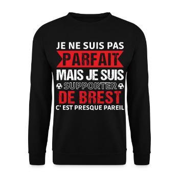 Brest Supporter Brest Football Gift - Unisex Sweatshirt - black - Front - Alina (178cm) & Michal (187cm)