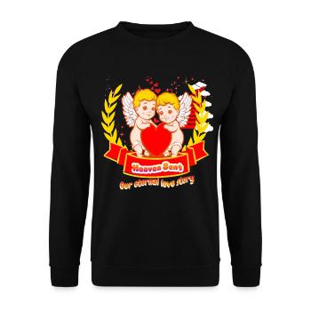Heaven Sent - Notre histoire d’amour éternelle - Sweat-shirt Unisexe - noir - Devant - Alina (178cm) & Michal (187cm)