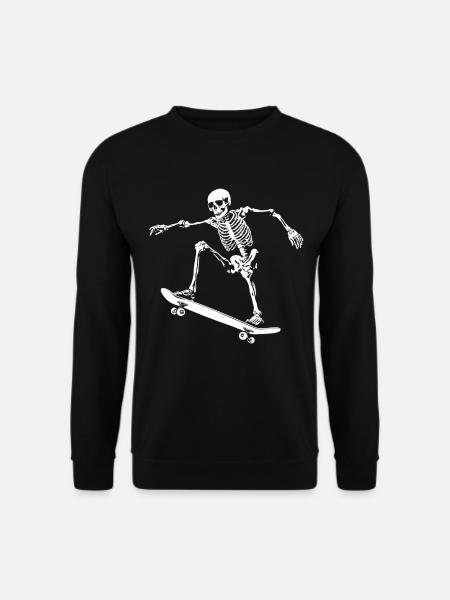 Funny Skellett Skater Skateboard Skateboarding - Unisex Sweatshirt - black