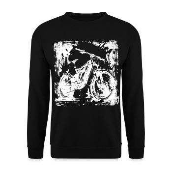 Mountain Bike Lover Graphic - Unisex Sweatshirt - black - Front - Alina (178cm) & Michal (187cm)