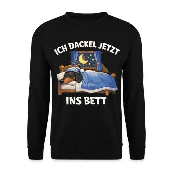 Teckel officiel Noir, je vais maintenant à la - Sweat-shirt Unisexe - noir - Devant - Alina (178cm) & Michal (187cm)