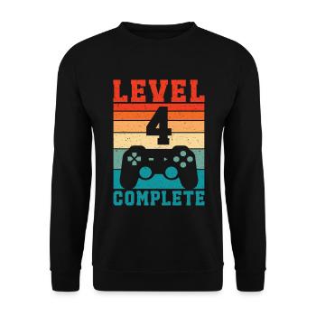 4e anniversaire Niveau 4 Complet 4 Années de Joueur - Sweat-shirt Unisexe - noir - Devant - Alina (178cm) & Michal (187cm)