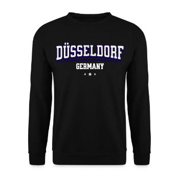 Dusseldorf Germany Varsity Logo - Unisex Sweatshirt - black - Front - Alina (178cm) & Michal (187cm)