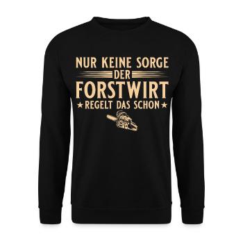 Le forestier organise déjà cela - bûcheron - Sweat-shirt Unisexe - noir - Devant - Alina (178cm) & Michal (187cm)
