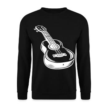 Ukulele Sketch - Unisex Sweatshirt - black - Front - Alina (178cm) & Michal (187cm)