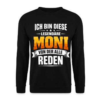 Monika, nom légendaire, je suis ce cadeau de Moni - Sweat-shirt Unisexe - noir - Devant - Alina (178cm) & Michal (187cm)
