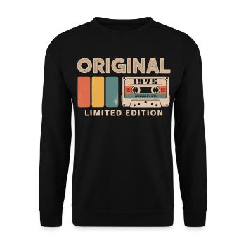 Original 1975 Birthday 1975 Gift 1975 Retro - Unisex Sweatshirt - black - Front - Alina (178cm) & Michal (187cm)
