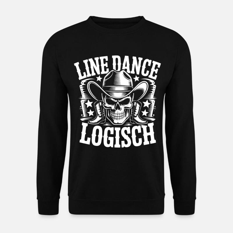 Line Dance Logical Skull - Unisex Sweatshirt - black