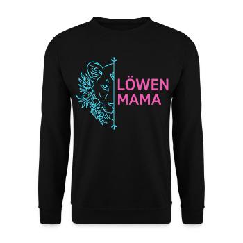 Lion Mom Fleurs Lioness Fleurs - Sweat-shirt Unisexe - noir - Devant - Alina (178cm) & Michal (187cm)